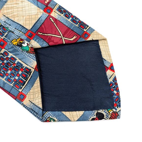 Vintage Mickey Unlimited Mickey Mouse Tie 90s Golf Motif Made in Italy Disney - Picture 5 of 8